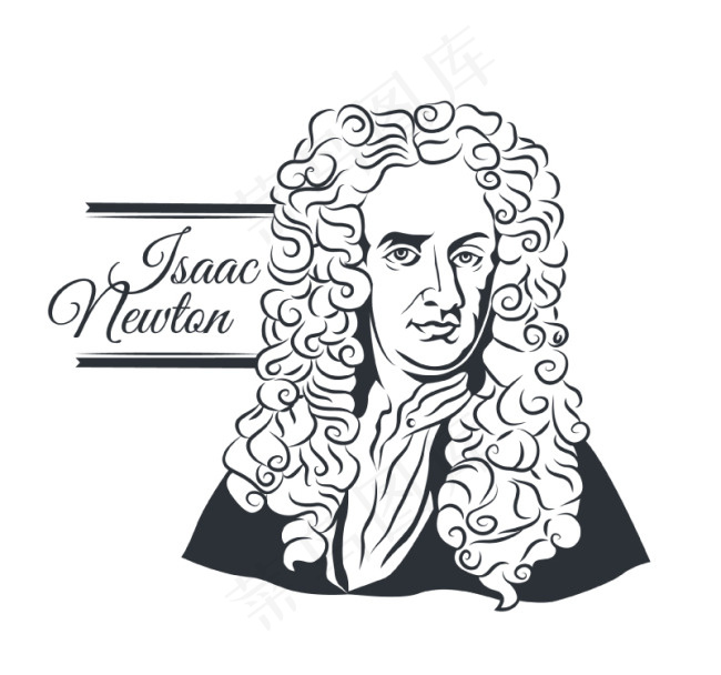 牛顿肖像画设计