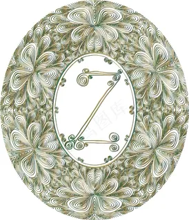 手绘字体字母Z矢量插画