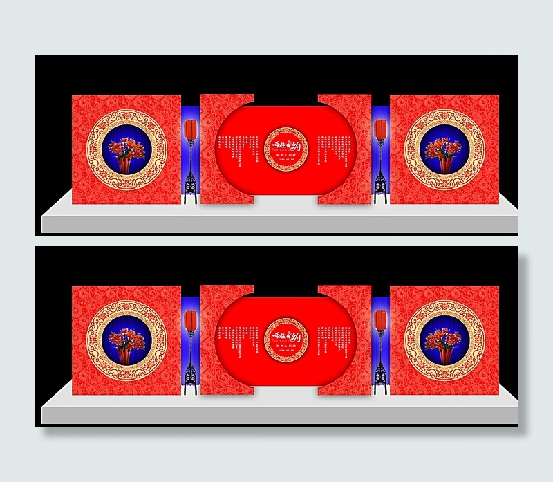 中式婚礼主题场景设计PSD图片psd模版下载