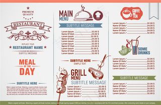 简洁手绘餐厅菜单