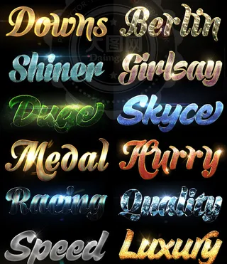 12款震撼的金属质感艺术字样式