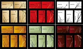 花纹名片背景矢量素材-1