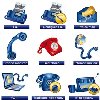 通讯电话传真机矢量素材