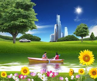 商业绿地背景图