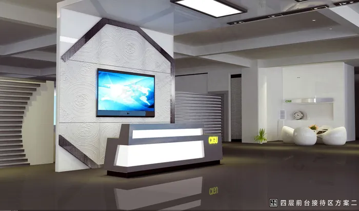 3dmax飞逸设计办公楼前台图片