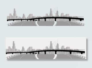 旅游城市地标桥梁大河城市工程建筑规...