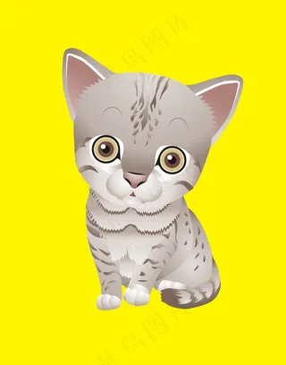 手绘动物简笔插画卡通动物猫咪