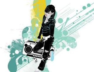 潮流音乐插画矢量图023