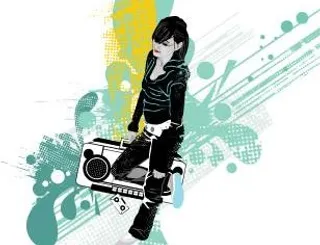 潮流音乐插画矢量图023