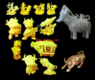 金牛铜牛传统文化PSD素材