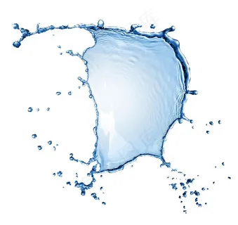 蓝色液态水花喷溅效果图片