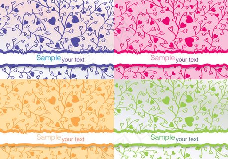 唯美爱心花纹背景