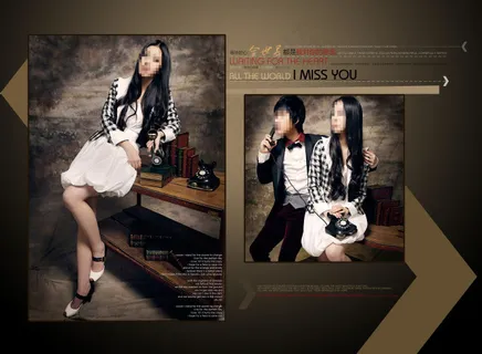 时尚婚纱照PSD分层素材