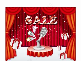 舞台幕布TV节日矢量EPS素材20