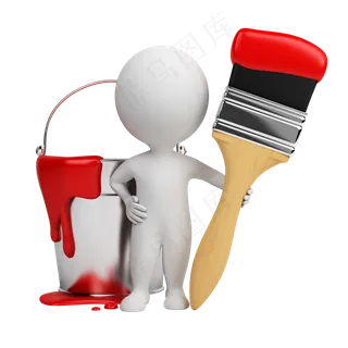 3D立体小人商务PPT免扣素材