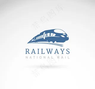 创意火车铁路标志矢量素材