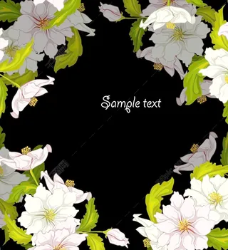 矢量春天五彩缤纷的花卉背景