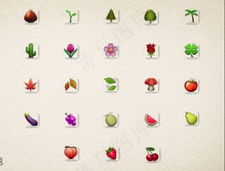 植物水果蔬菜小图标