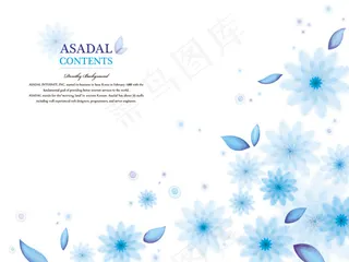 韩国唯美花朵花瓣图案PSD素材