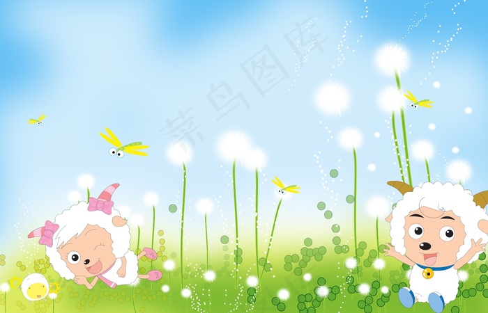 喜羊羊与美羊羊 喜羊羊 卡通人物PSD分层(5000X3215(DPI:72))psd模版下载