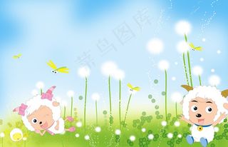 喜羊羊与美羊羊 喜羊羊 卡通人物PSD分层