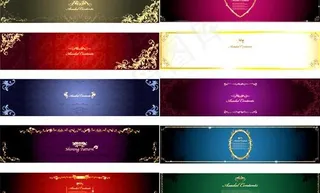 各种时髦的简单的旗帜矢量素材