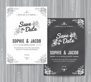 黑白玫瑰花请贴矢量素材