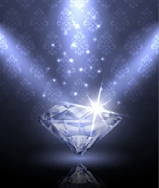 复古布纹钻石一颗闪亮星星