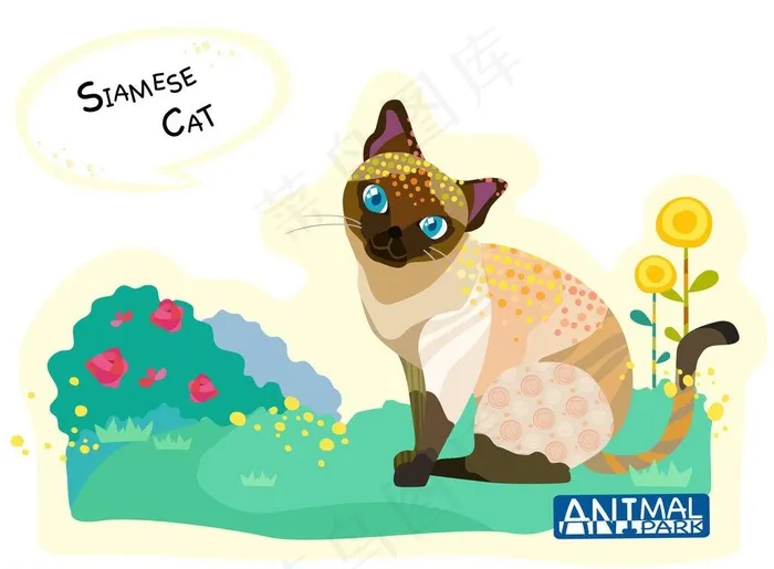 卡通猫图片eps,ai矢量模版下载