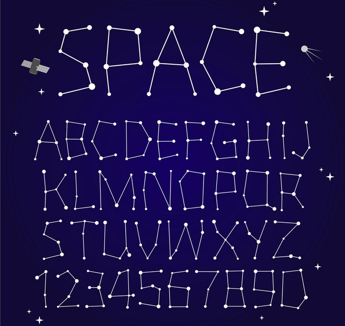星座字体eps,ai矢量模版下载