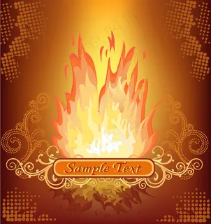 摘要火灾背景矢量集05