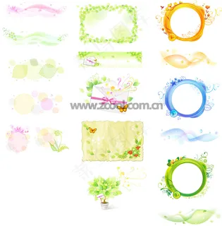 梦幻植物元素矢量素材