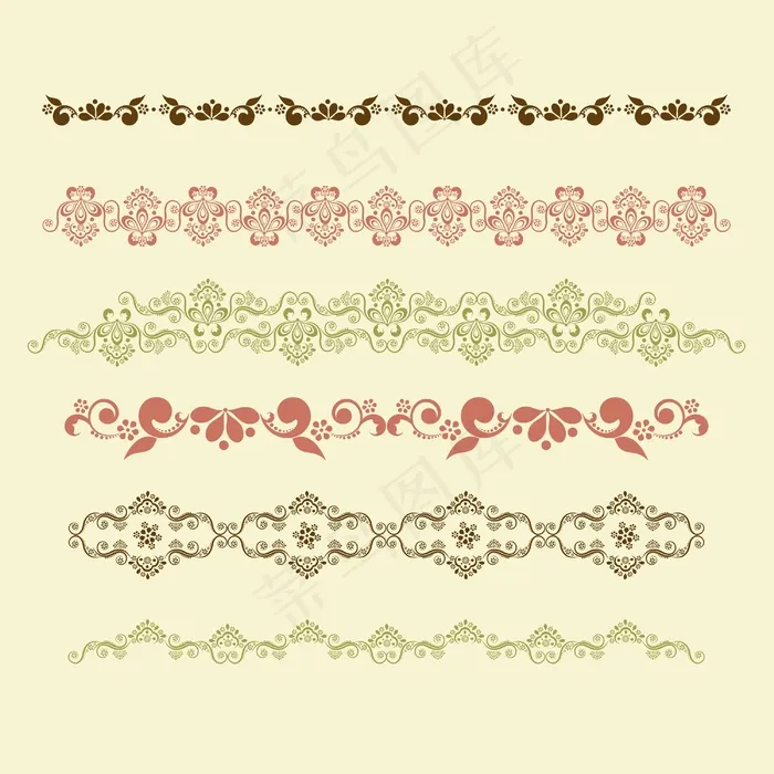 美丽的花卉装饰的金色边框eps,ai矢量模版下载