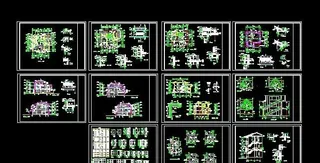某市郊区三层豪华大气别墅建筑施工图...