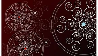 圆形图案矢量素材