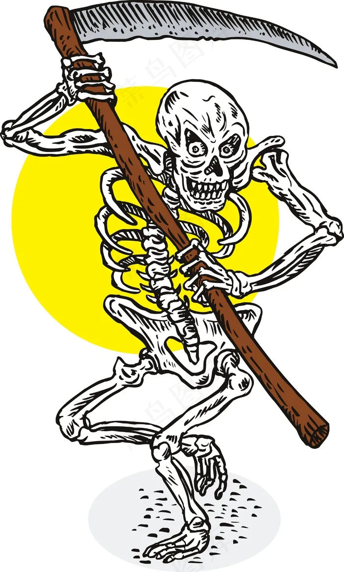 死神骨架的立场eps,ai矢量模版下载