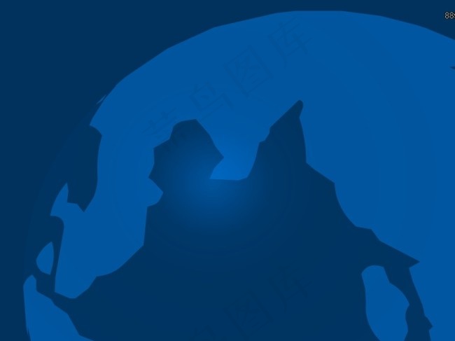 旋转的蓝色地球