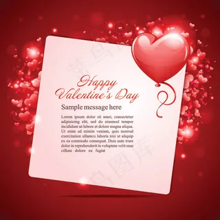 矢量情人节心形光斑背景