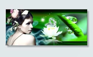 时尚性感美女 个性星光装饰 唯美荷...