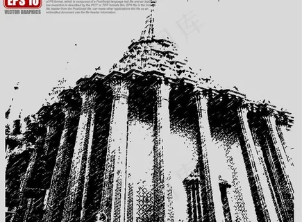 建筑矢量剪影图片