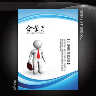企业文化展板PSD模板下载