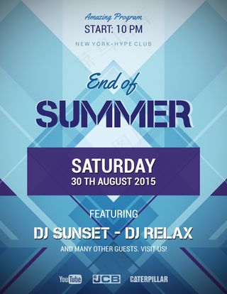 蓝紫色宣传海报宣传单DM彩页高清PSD