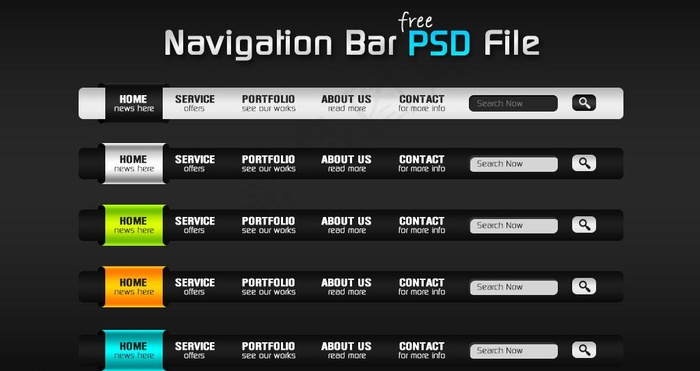 导航栏和搜索框图片