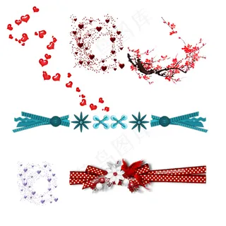 免扣素材 PNG 花瓣 心形