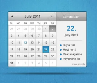 灰色的日历小工具