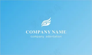 蓝色简洁商业高档名片IT名片