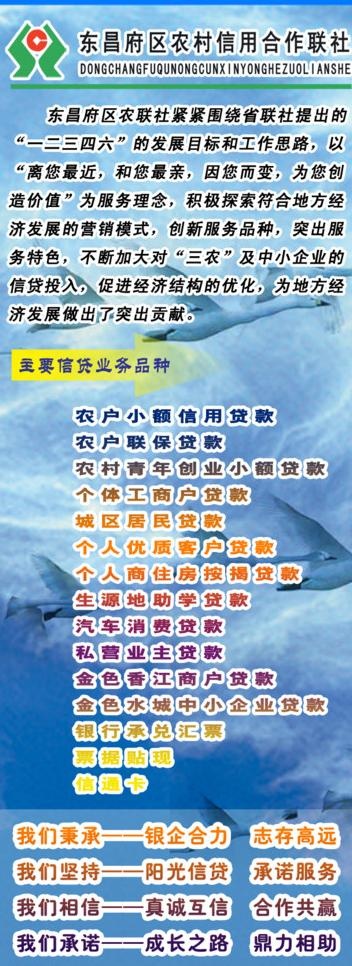 信用社易拉宝图片psd模版下载