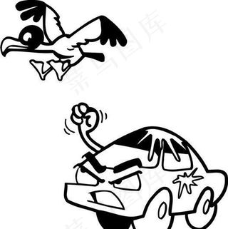 汽车拟人 卡通汽车 矢量素材 EP...