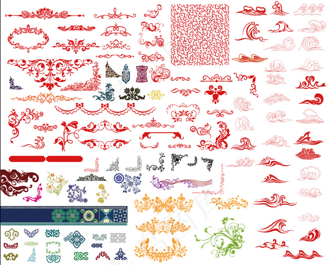 背景花纹矢量图