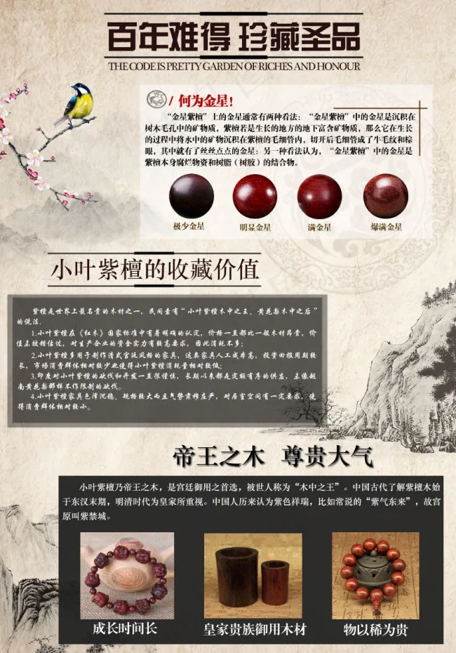 小叶紫檀知识介绍psd模版下载